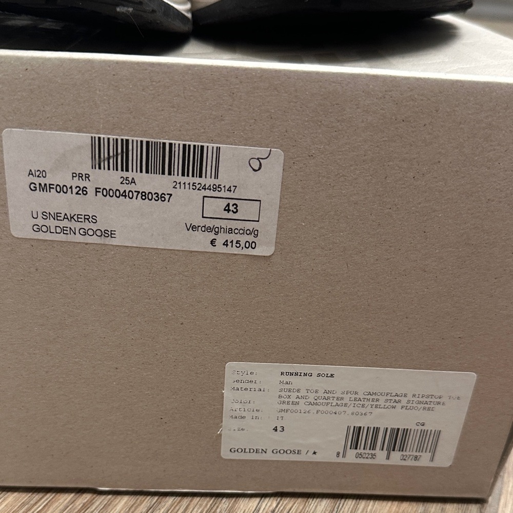 Golden Goose Camouflage Athletic Shoes - Gray, Yellow, Orange - Picture 2 of 8